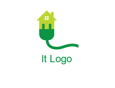 eco house with plug logo