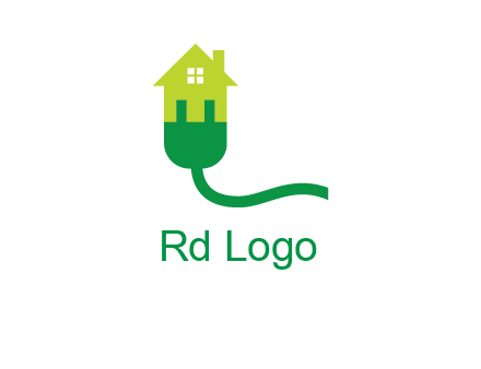 eco house with plug logo
