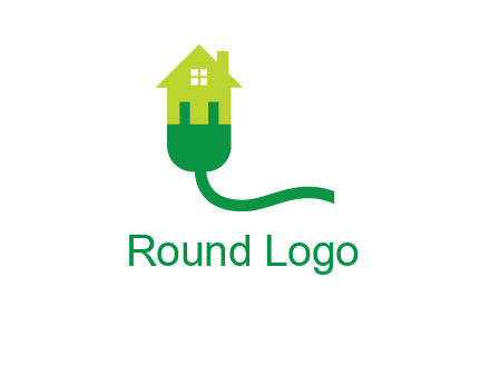 eco house with plug logo