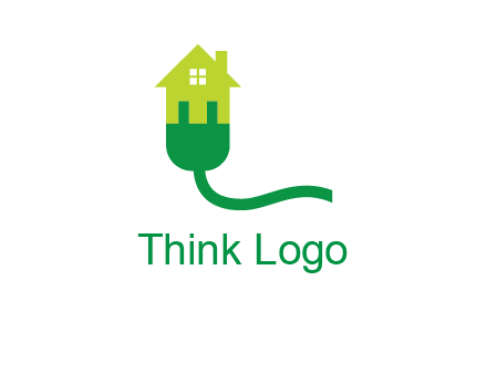 eco house with plug logo