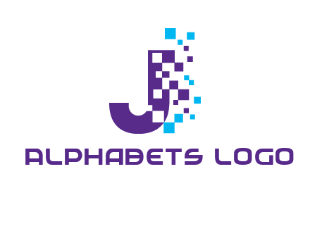 letter j digital logo
