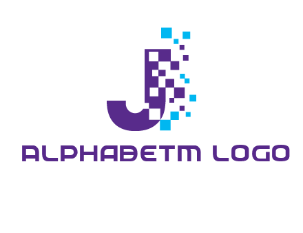 letter j digital logo