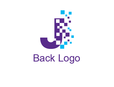 letter j digital logo