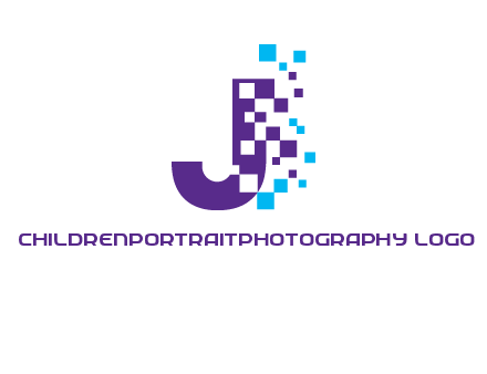 letter j digital logo