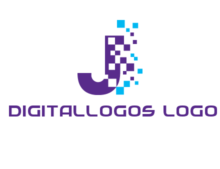letter j digital logo