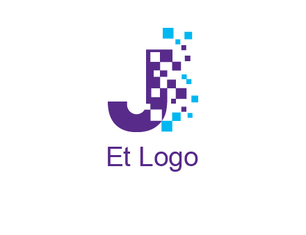letter j digital logo