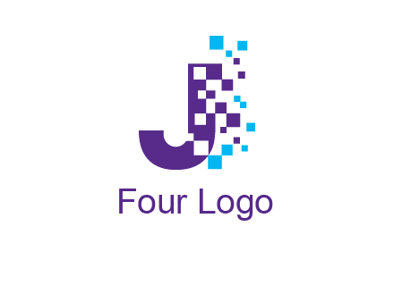 letter j digital logo