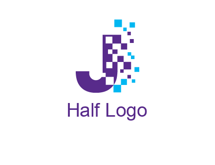 letter j digital logo