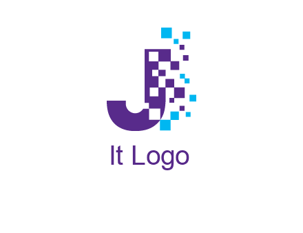 letter j digital logo