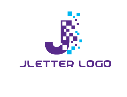letter j digital logo