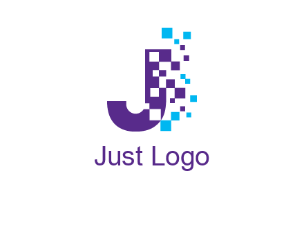 letter j digital logo