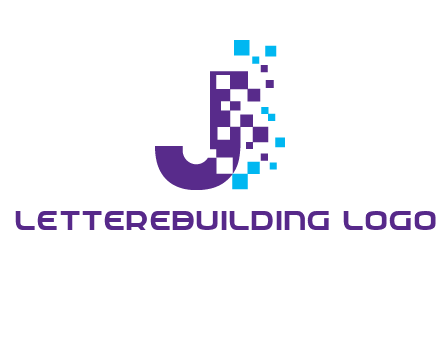letter j digital logo