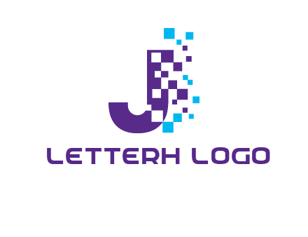 letter j digital logo