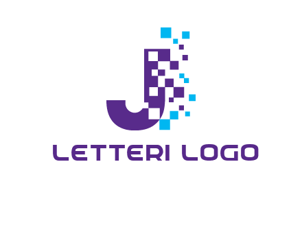 letter j digital logo