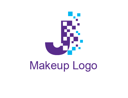 letter j digital logo