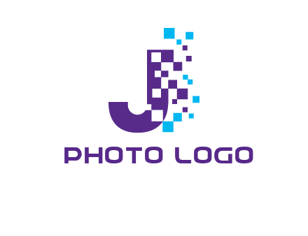 letter j digital logo