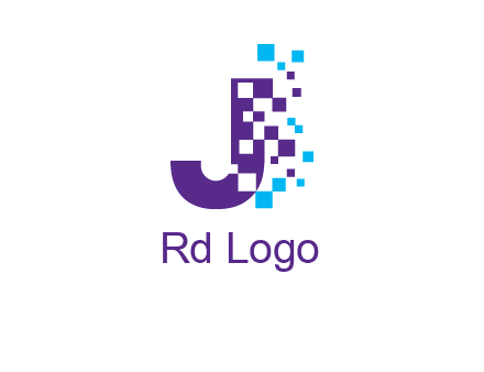 letter j digital logo