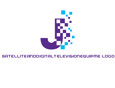 letter j digital logo