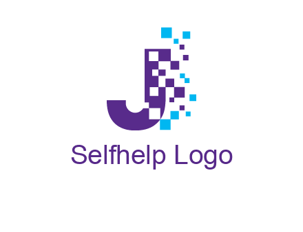 letter j digital logo