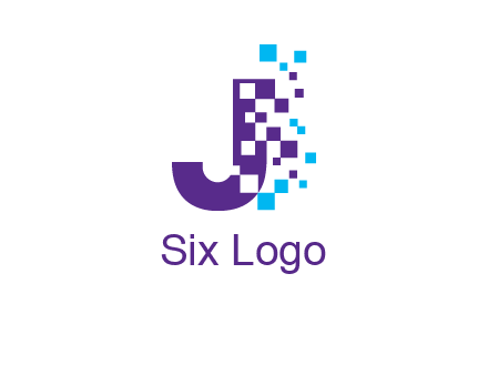 letter j digital logo