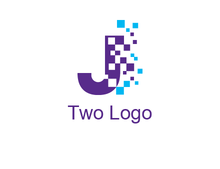 letter j digital logo
