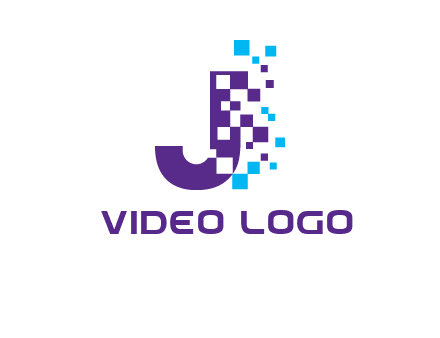 letter j digital logo
