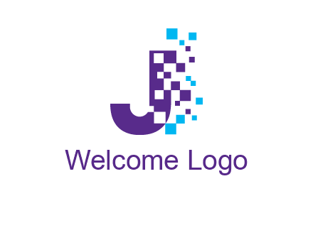 letter j digital logo
