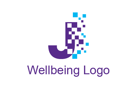 letter j digital logo