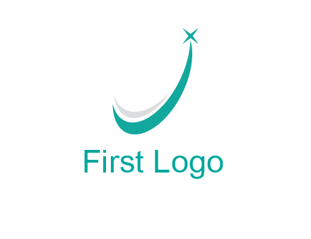 smile and letter J logo