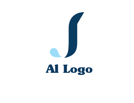 abstract shapes forming letter J