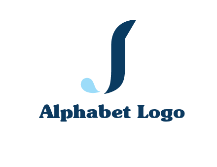 abstract shapes forming letter J