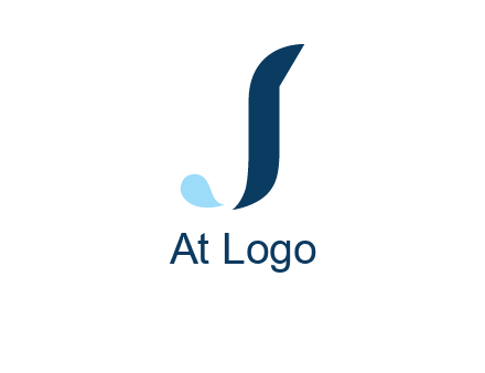 abstract shapes forming letter J