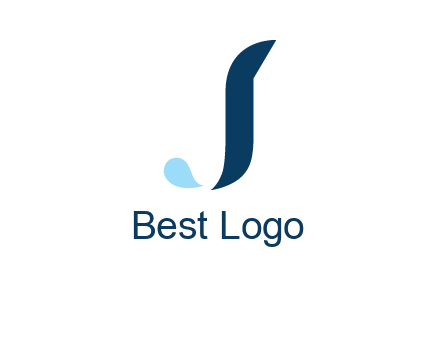 abstract shapes forming letter J