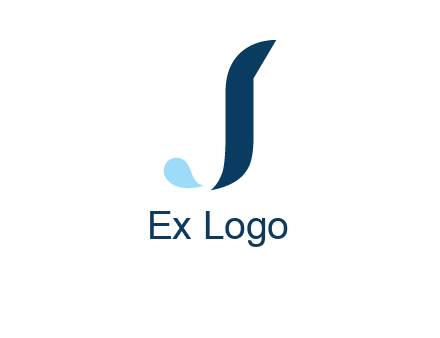 abstract shapes forming letter J