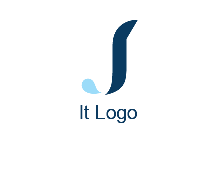 abstract shapes forming letter J