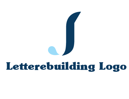 abstract shapes forming letter J