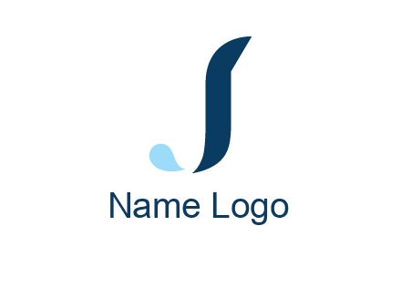 abstract shapes forming letter J