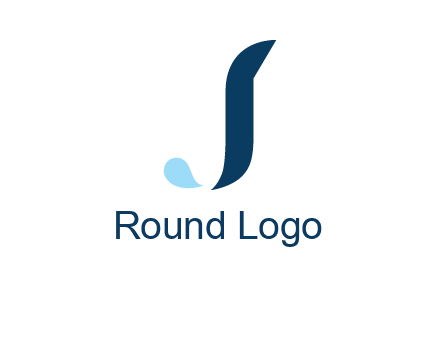 abstract shapes forming letter J