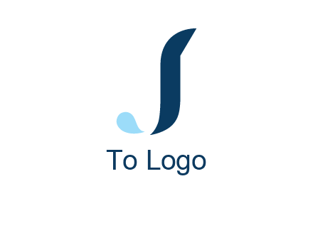 abstract shapes forming letter J