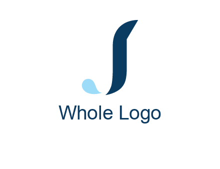 abstract shapes forming letter J