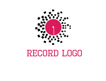 isolated pixel music disc logo