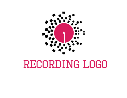 isolated pixel music disc logo