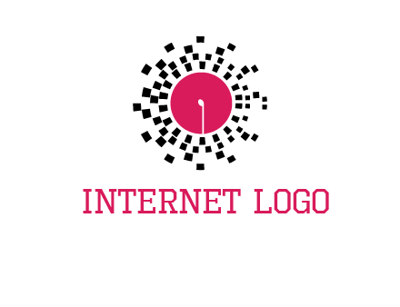 isolated pixel music disc logo