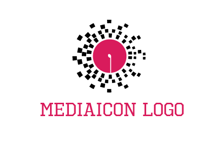 isolated pixel music disc logo