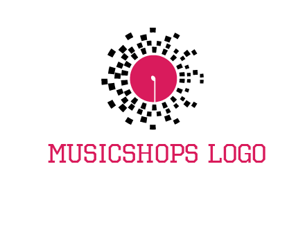 isolated pixel music disc logo