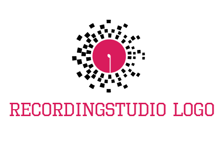 isolated pixel music disc logo