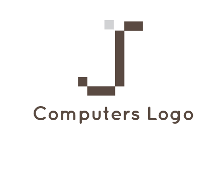 pixelated letter j logo