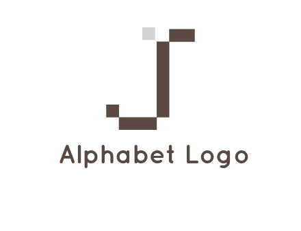 pixelated letter j logo