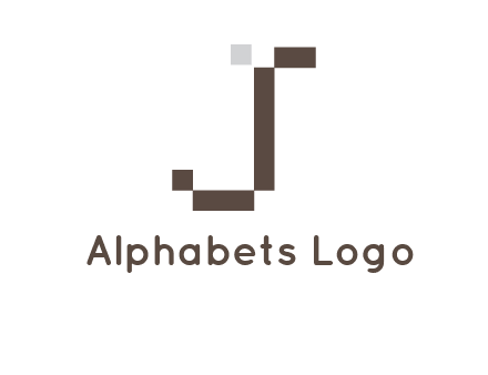 pixelated letter j logo
