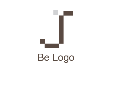 pixelated letter j logo